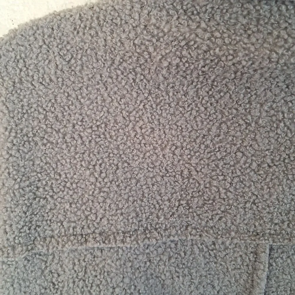 BKE Women’s Gray Sherpa Fleece Shacket Jacket Coat Size XL Long Sleeve Button - Picture 8 of 9